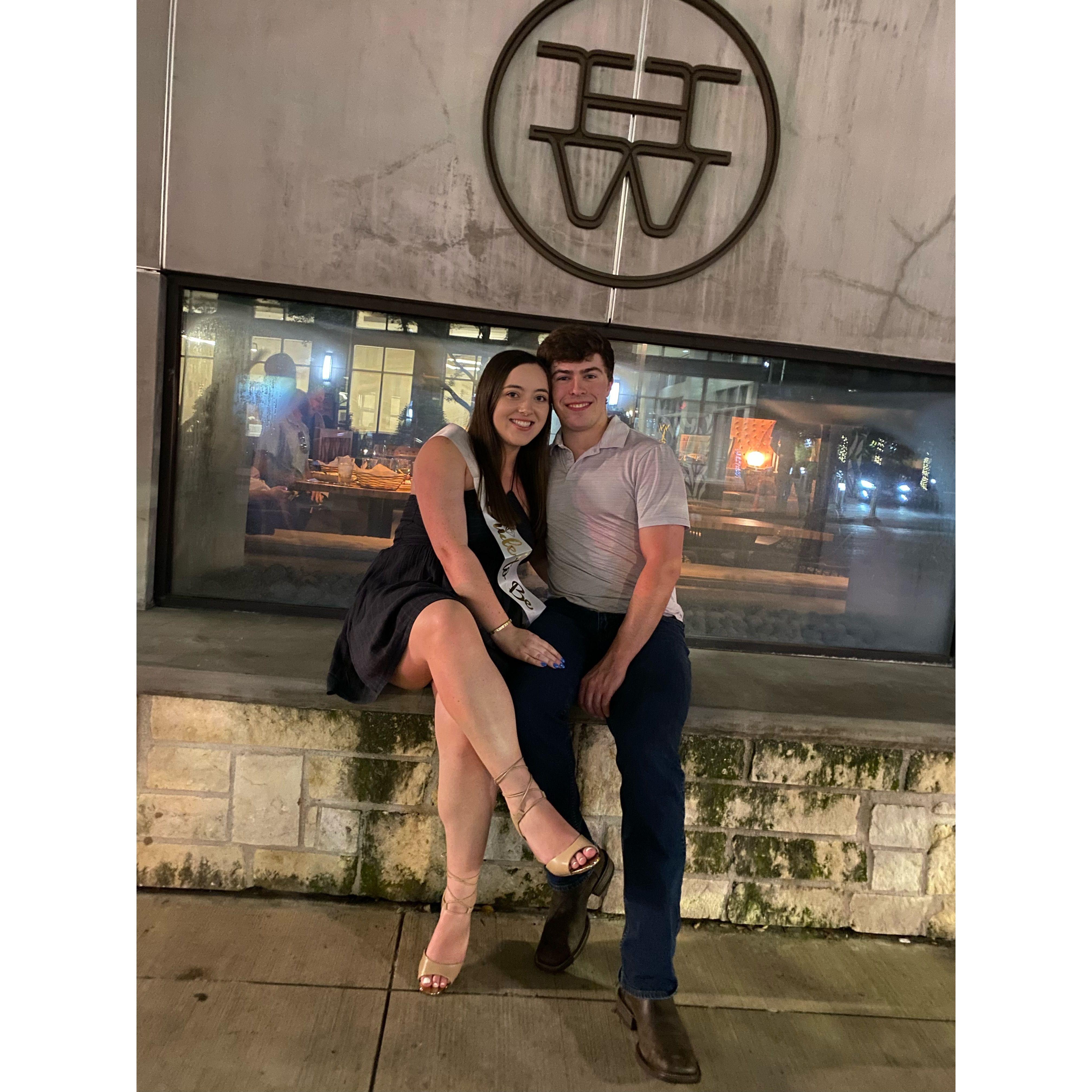 Celebrating our engagement with friends. 06/24/2023