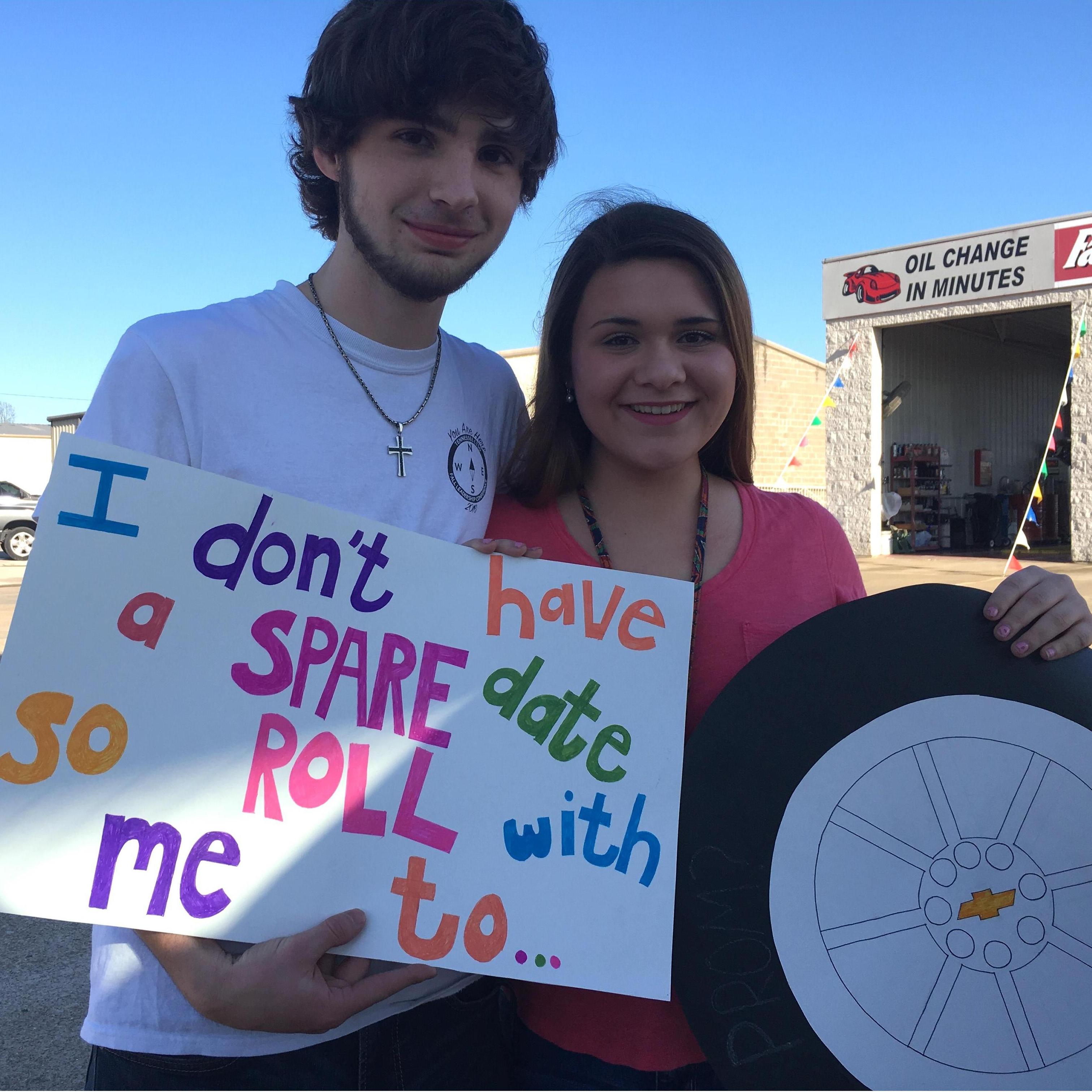 McKenzie asked James to her junior prom. 02/27/2017