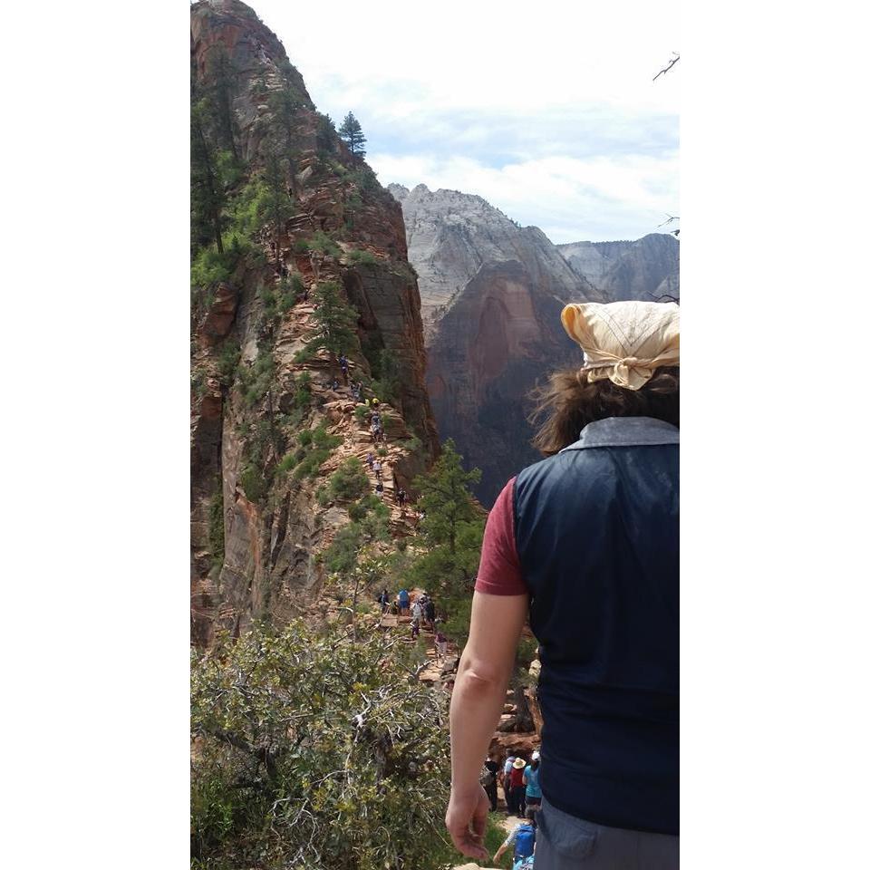 The proposal: the journey up to Angels Landing