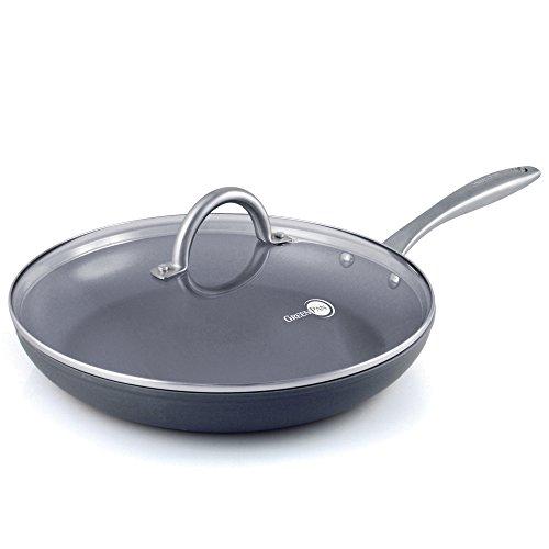 GreenPan Lima 12" Ceramic Non-Stick Covered Frypan, Gray - CW0004157