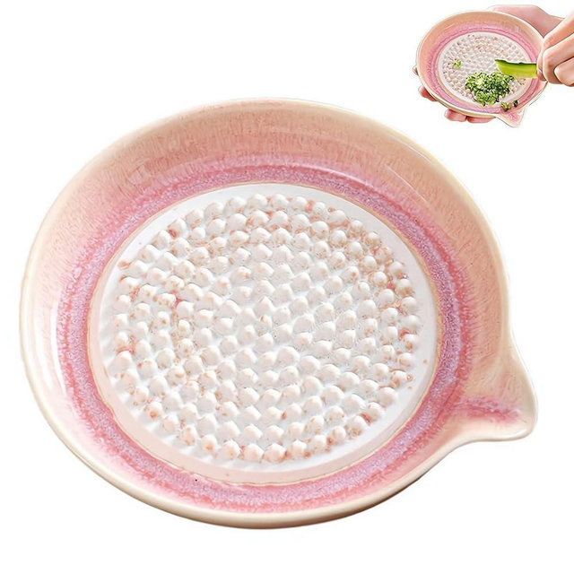 Ceramic Grater Plate for Ginger,Garlic Grater Plates,Multipurpose Garlics Press Chopper,Grinder Plate Tools for Ginger Garlics Onion,Garlic Grinding Tool,Kitchen Essentials Tool