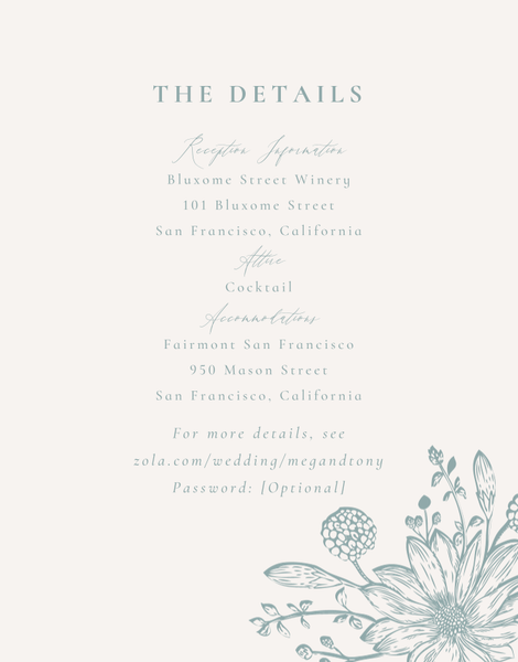 Preciada | Blue Sage | Zola Wedding Enclosure Cards