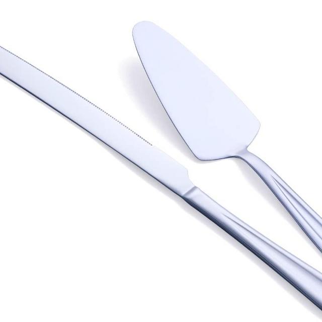 GoGeiLi Cake Knife and Server Set, Stainless Steel Cake Cutter Set for Wedding, Birthday, Parties