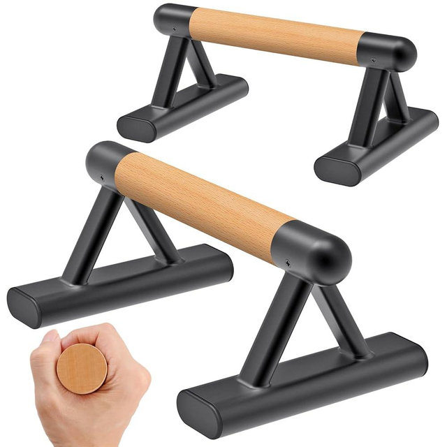 SELEWAERE Parallettes Floor Workout Push Up Handles Non-Slip Pushup Bars Handstand Bars for Calisthenic Fitness Sturdy Steel Tubing, Load up to 600 lbs