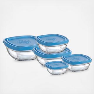 Lys 5-Piece Square Storage Set with Lids