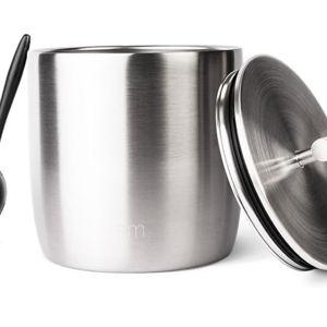Simple Modern Vacuum Insulated Ice Bucket with Lid and Scoop | For Cocktail, Champagne, Wine, Beer, & Hosting | Stainless Steel 100oz Capacity for Large Parties | Rocks Collection | Simple Stainless