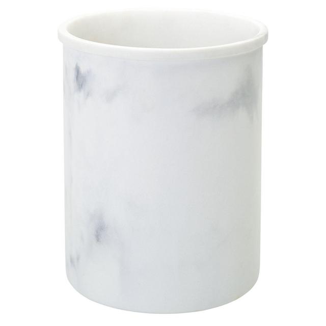 Everhome™ Faux Marble Wastebasket in White