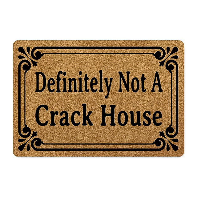 FunXiLin Welcome Door Mats for Home Decor (23.6 x 15.7 inch) Funny Mats with Anti-Slip Rubber Back Kitchen Rugs Personalized Doormat for Entrance Way