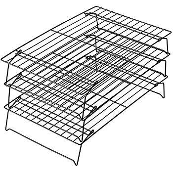 Charmed Silver 3-Tier Stackable Cooling Rack 13.5x 9.5 inch