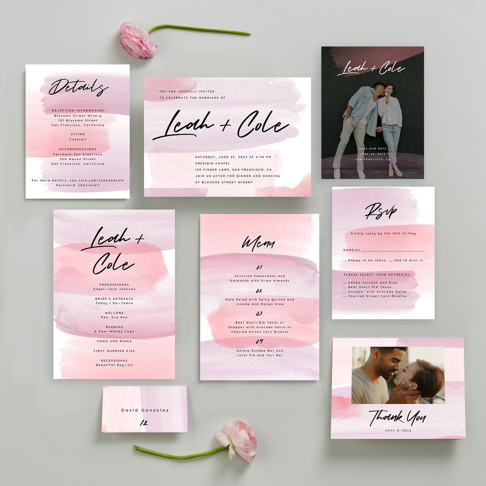 Zola Wedding Place Cards - Bailey