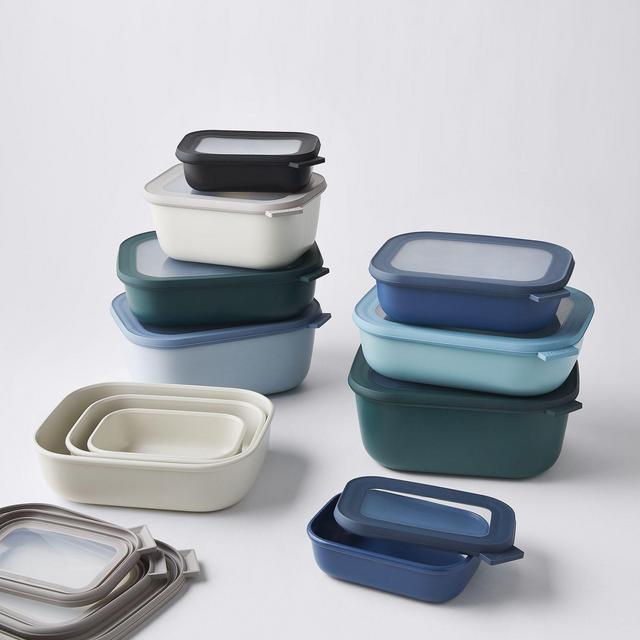 Microwaveable Nested Storage Boxes - Nordic White