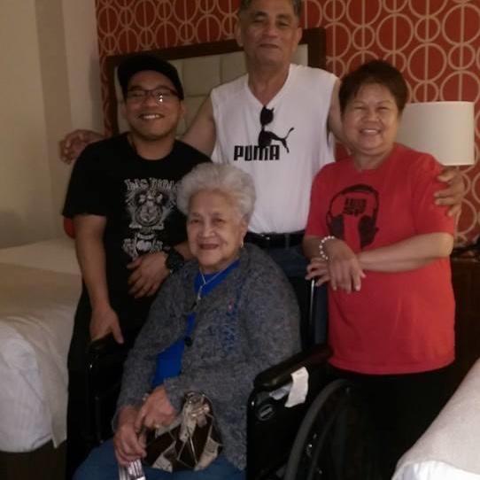 With Toto and Nanay at Ballys in Las Vegas