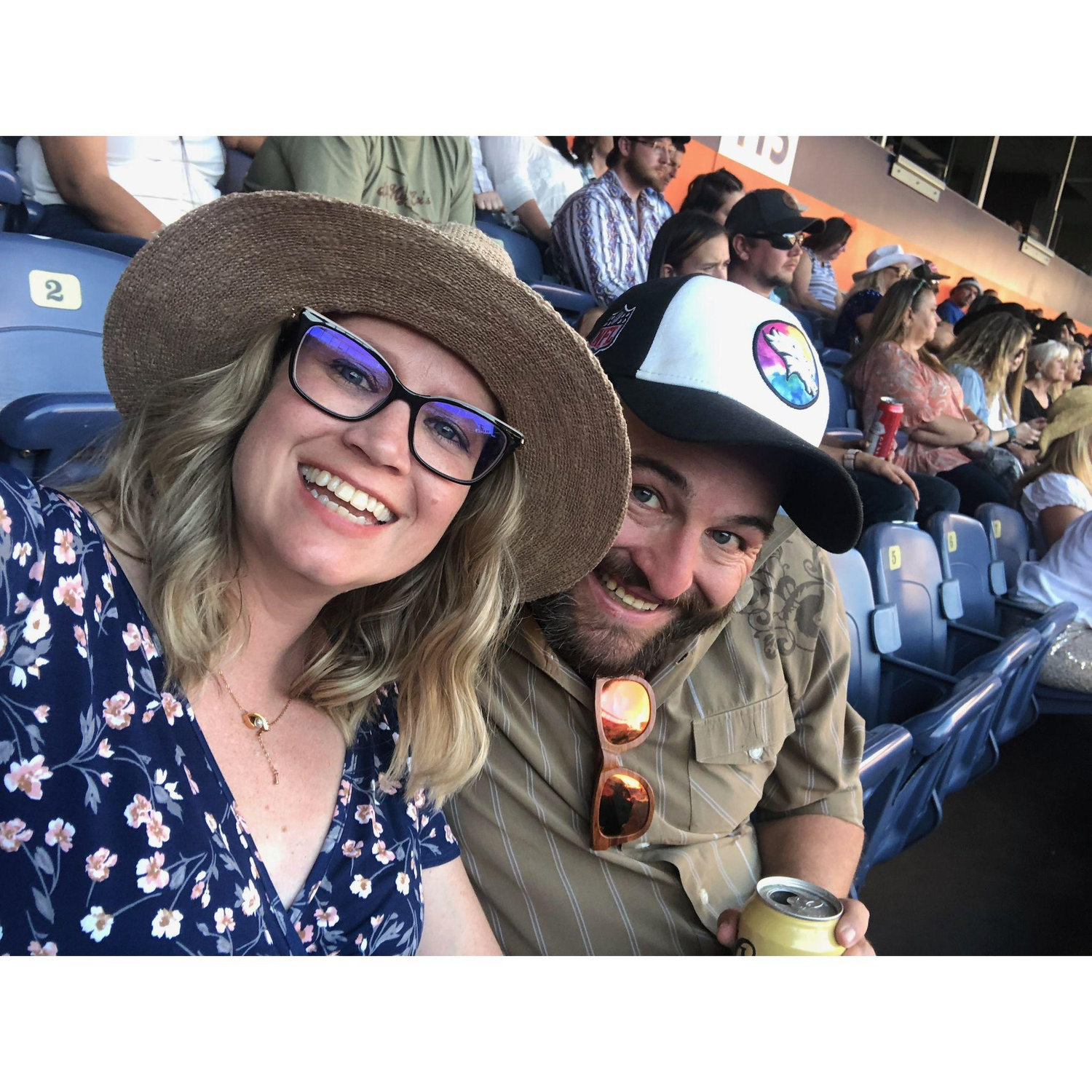 When i dragged him to  his first country music concert!