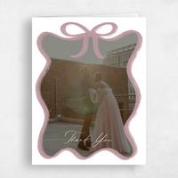 Pink Wedding Thank You - Chausey Portrait