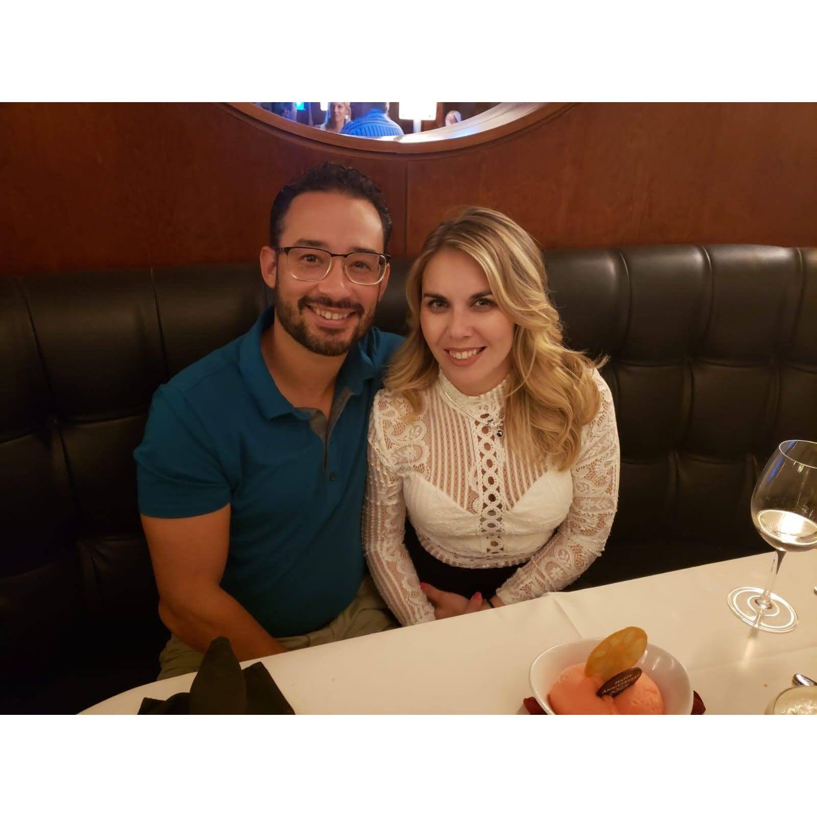 Our one year dating anniversary.