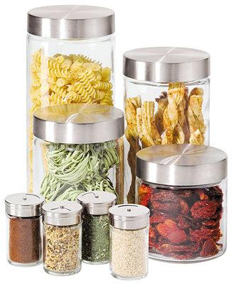 Canisters & Spice Jars, Glass 8 Piece Set