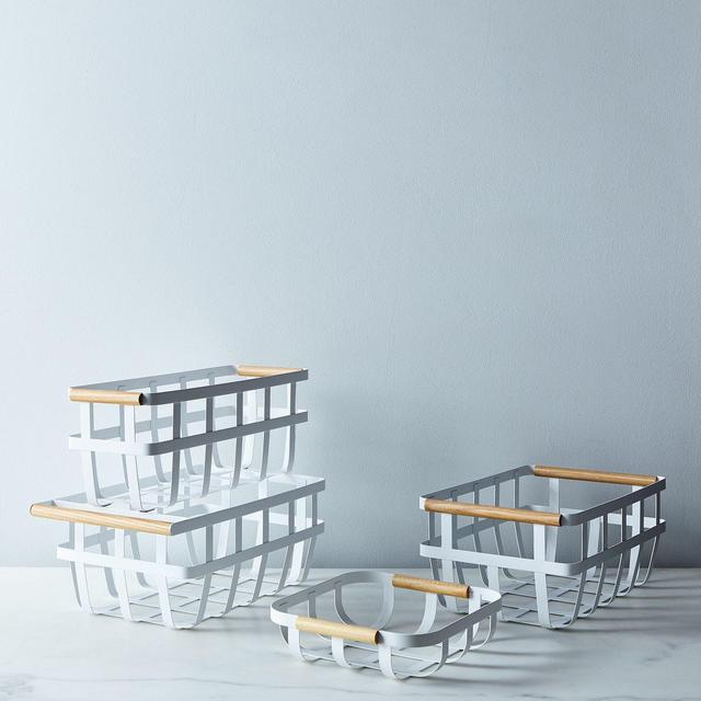 Steel & Wood Storage Basket