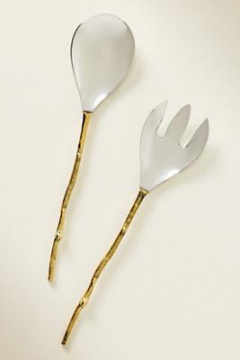 Shelton Metal Olive Branch Serving Spoon Set