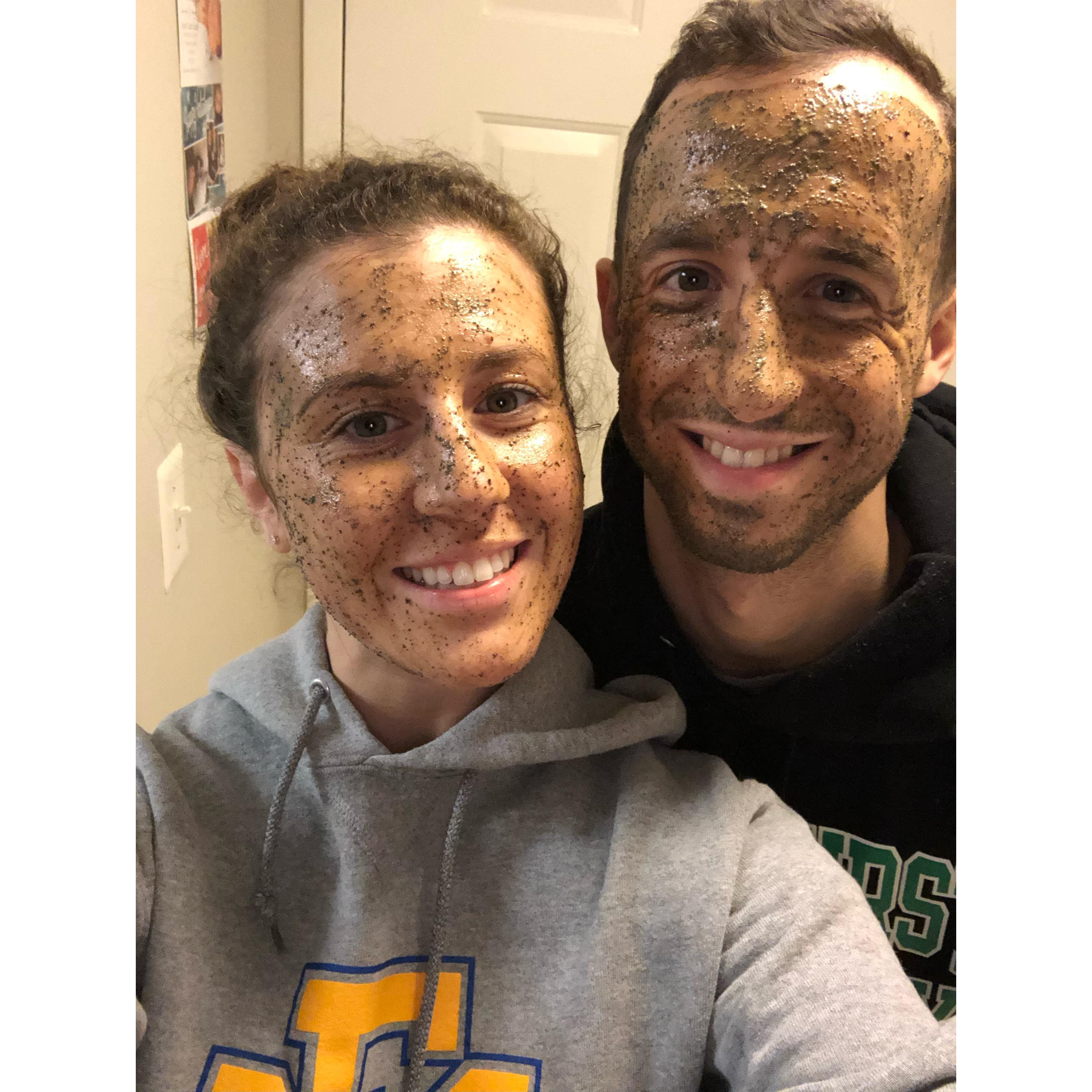 Our first face mask together!
