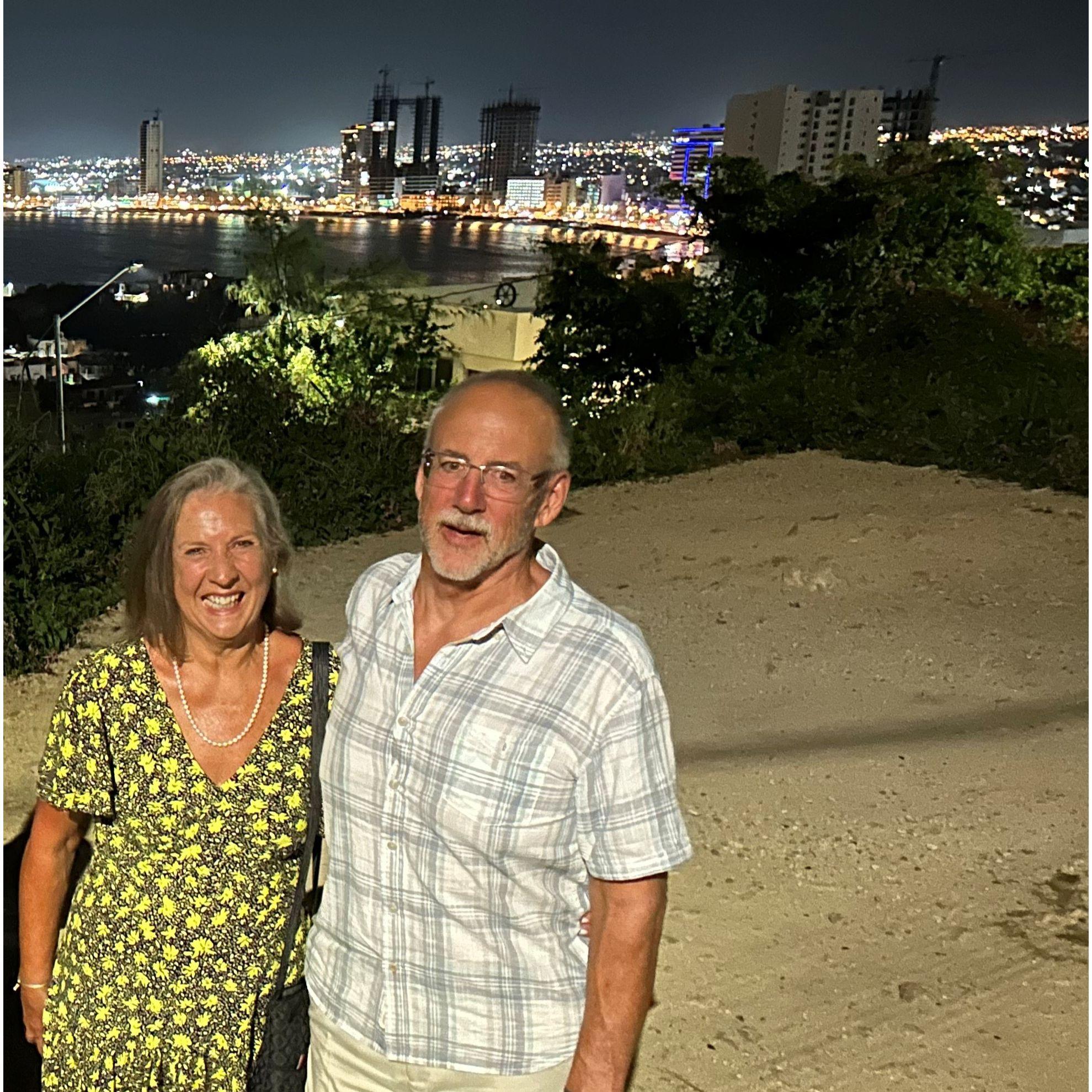 Mazatlan Skyline at night.