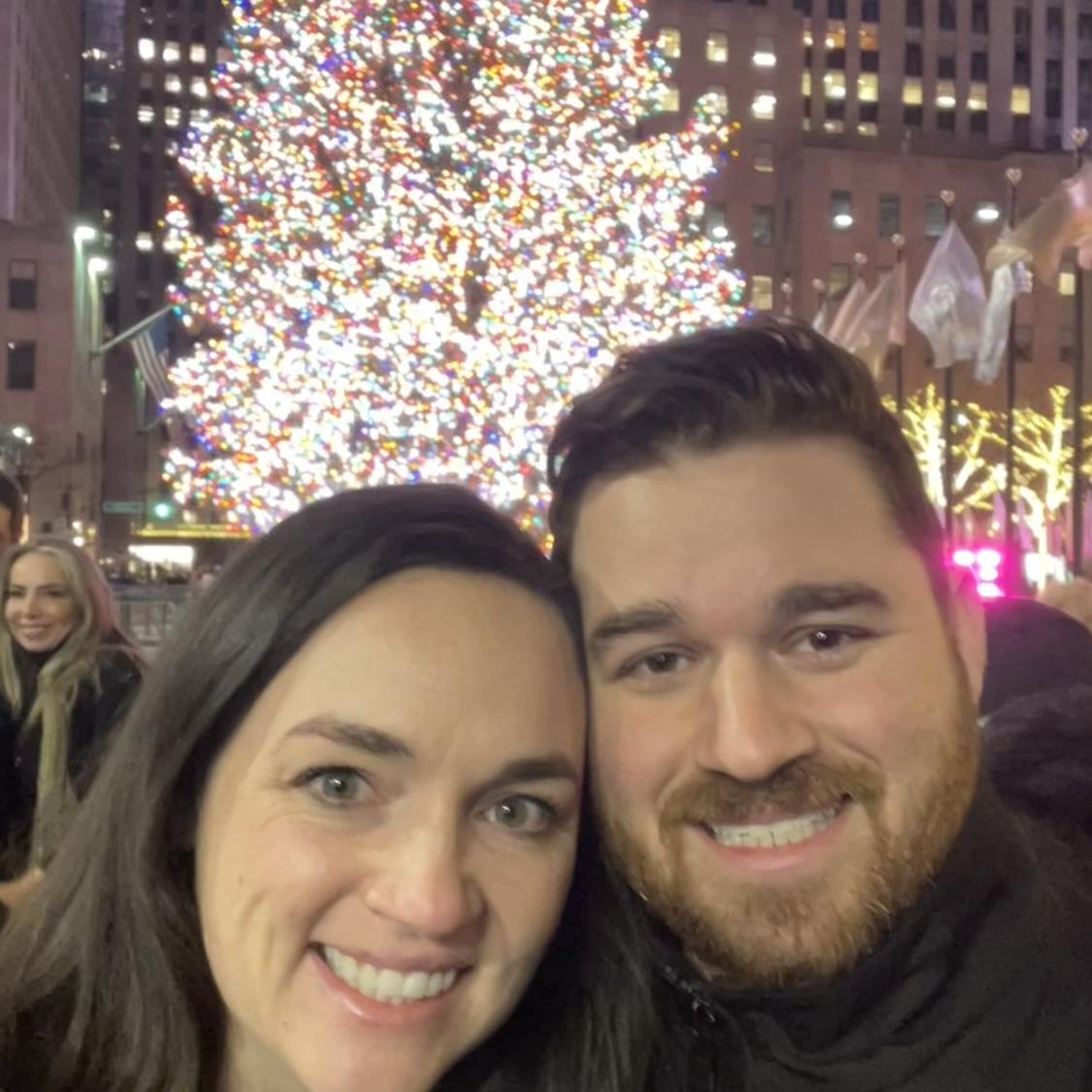 The first of yearly pics with the Rockefeller tree