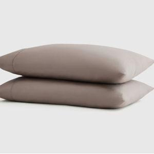 Signature Giza Cotton Sateen Pillowcase Set in Stone