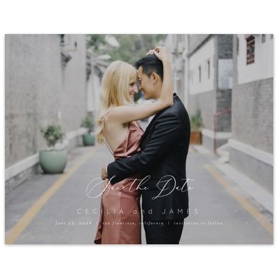 White Spring Wedding Digital Save the Date - Kylan Landscape