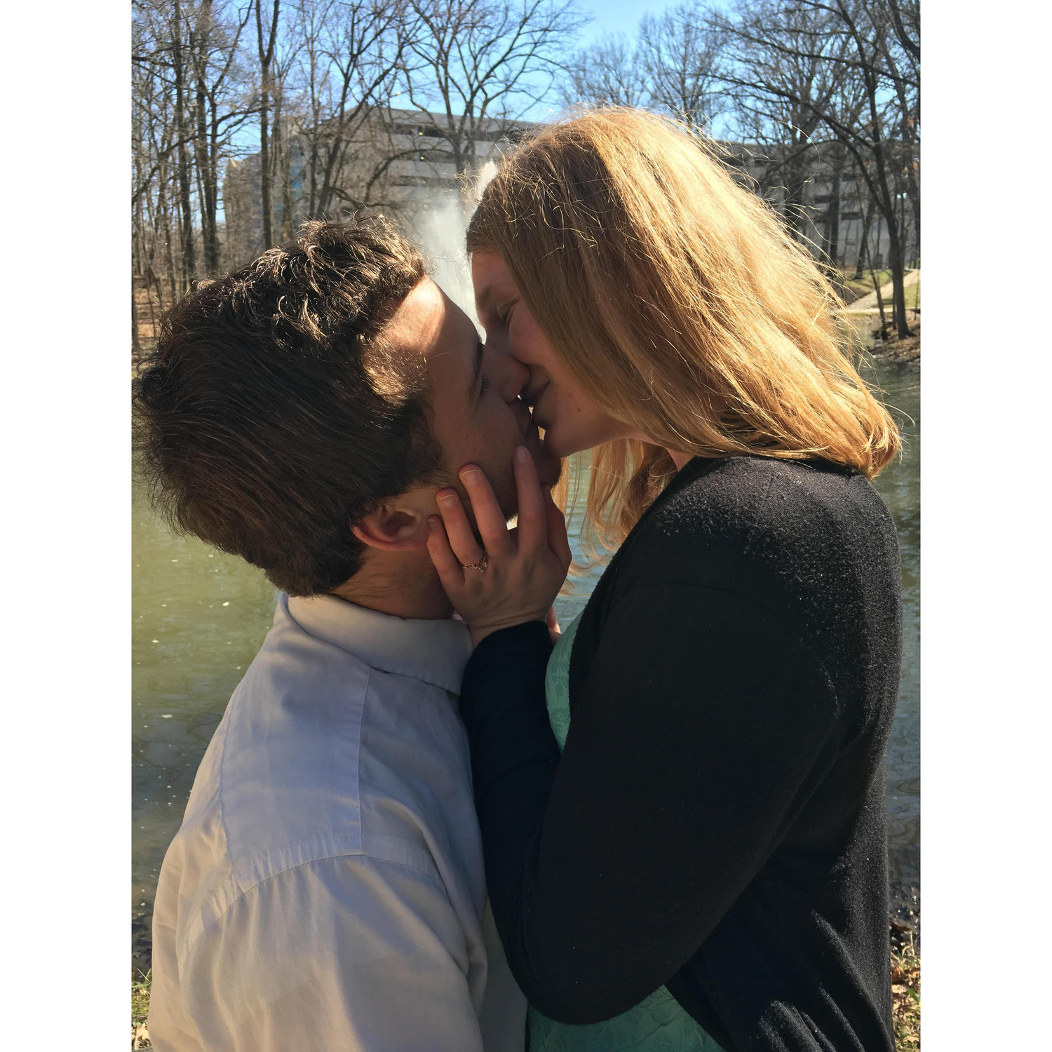 Promise only one of us kissing that is going on here