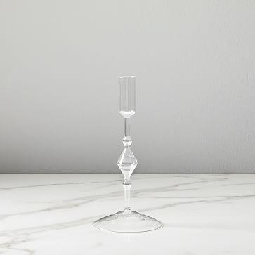 Paradiso Glass Taper Holder, Clear, Medium, Individual