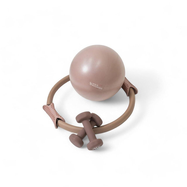Your Reformer Pilates Prop Kit for Home Workouts- Includes Pilates Ring, Pilates Ball and 2.2 lb. Dumbbell Set