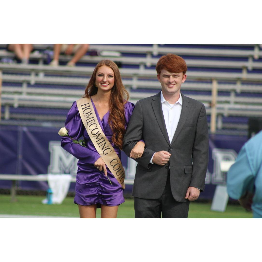 Millsaps Homecoming! Kennedy escorts Madalyn on Homecoming court