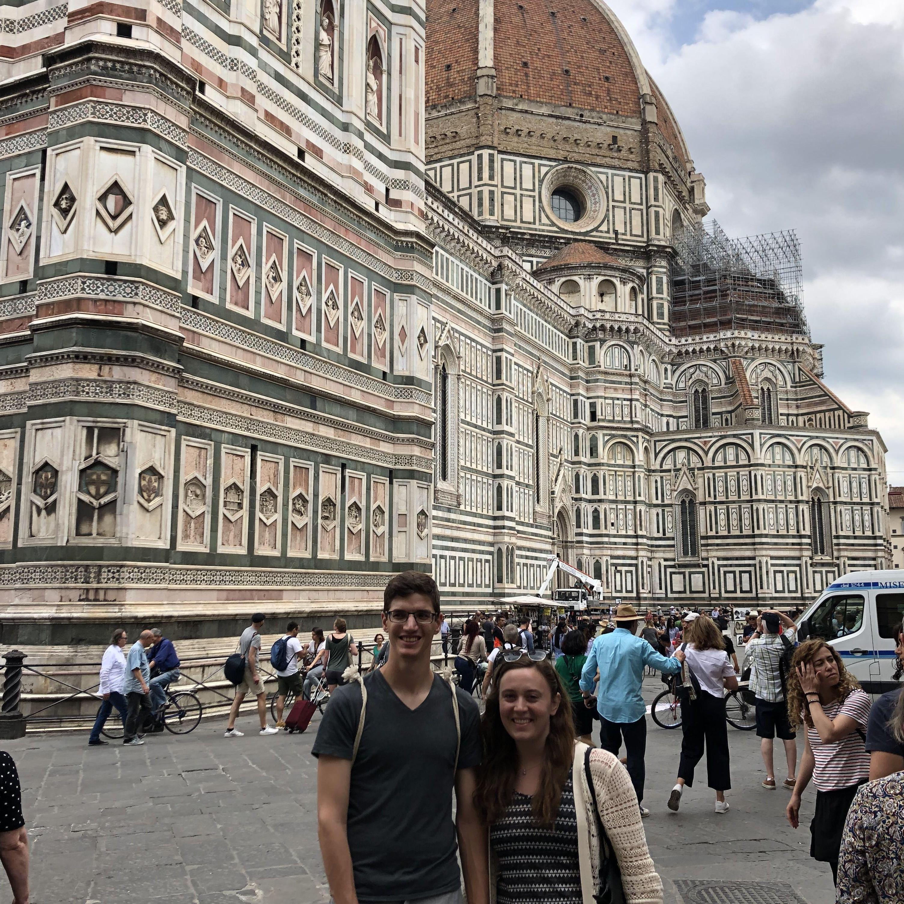 On vacation with Claire's family in 2019.