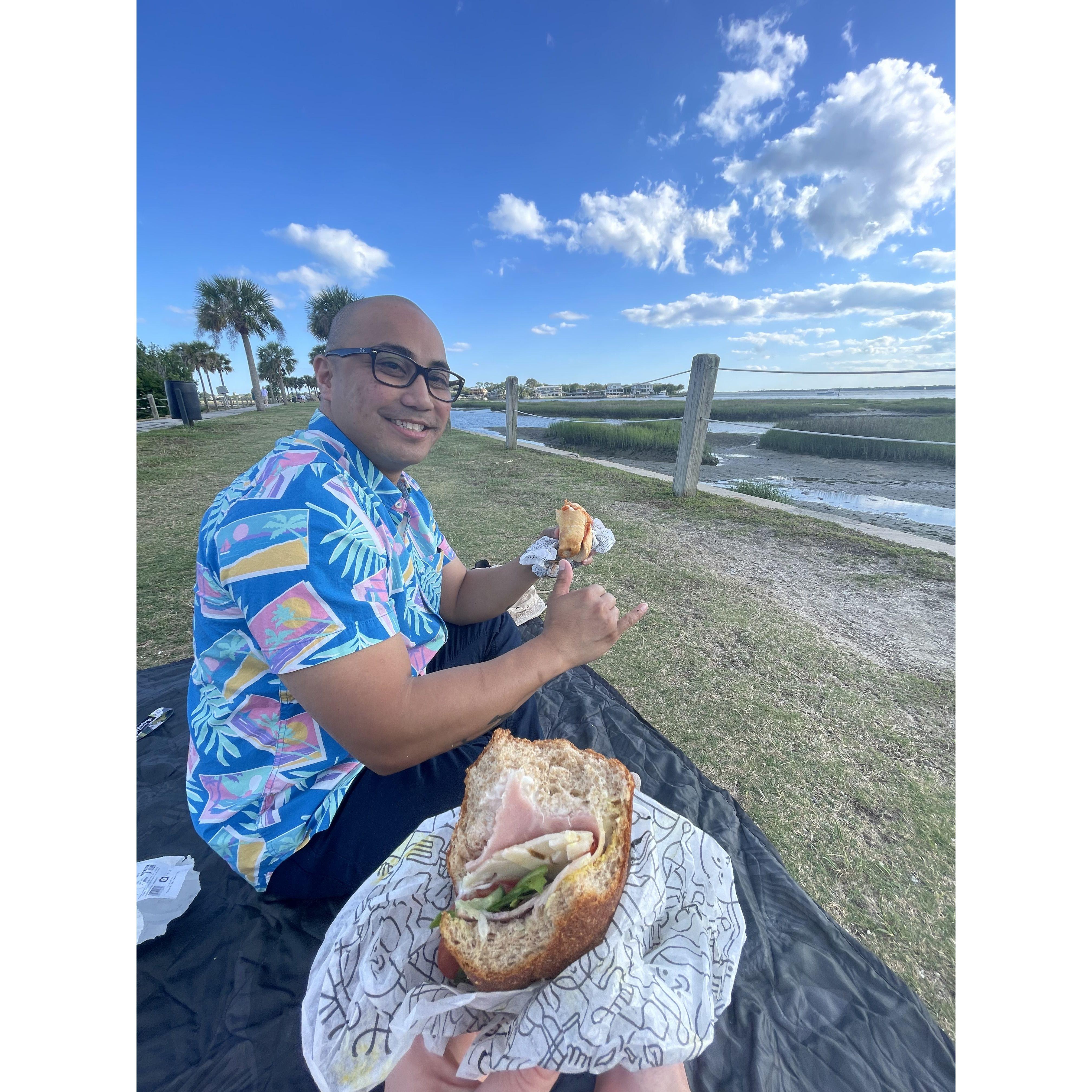 Mark's first Publix sub!