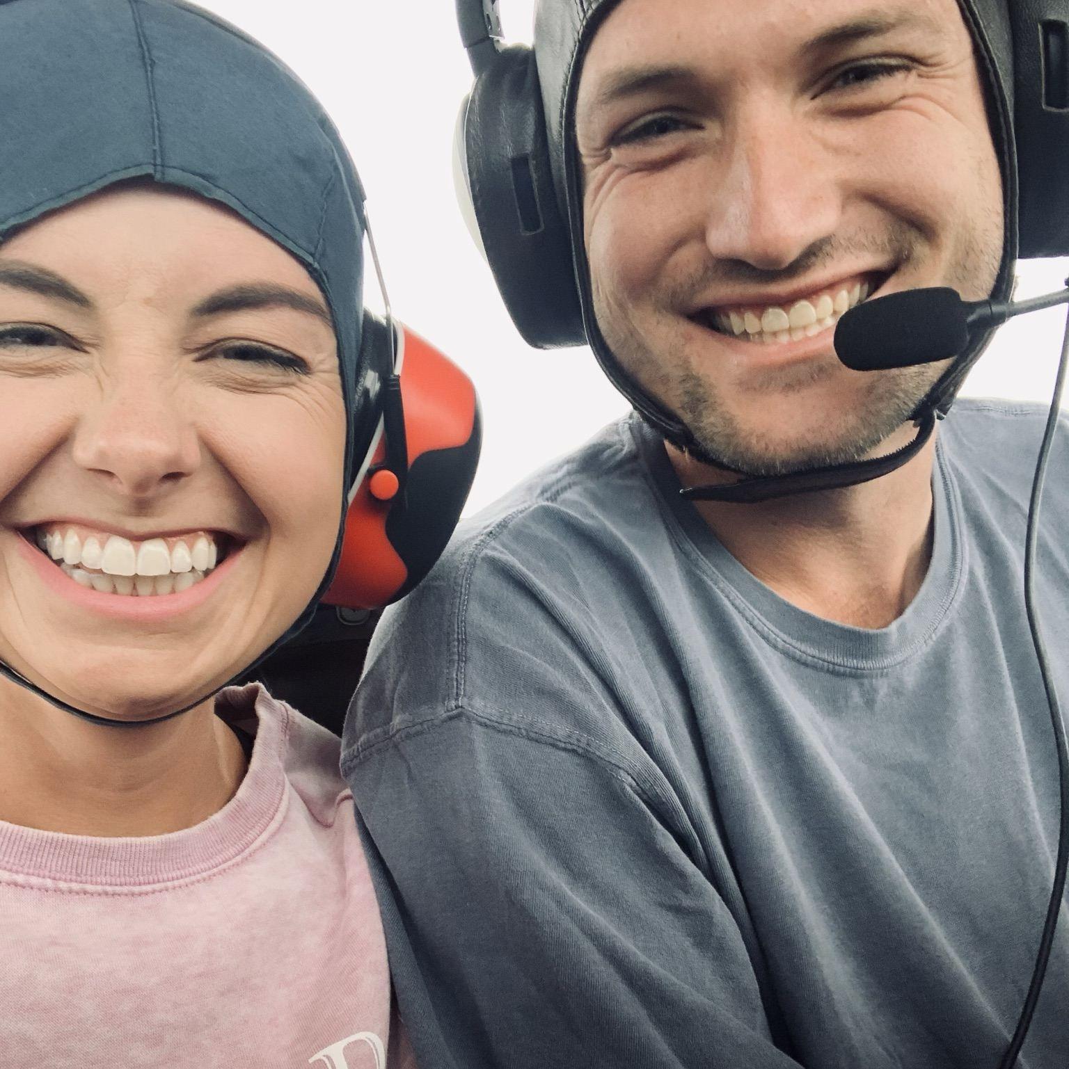 Flying in a biplane '21