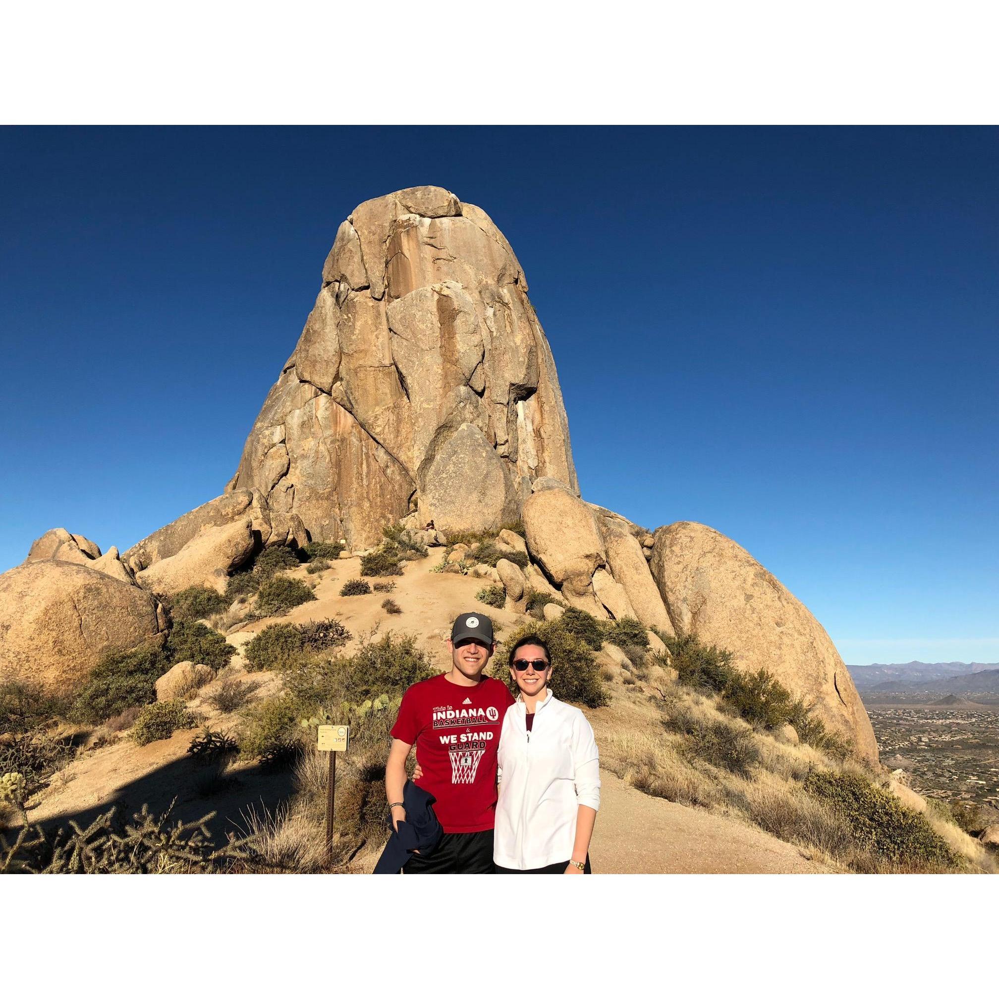 Atop Tom's Thumb in Arizona