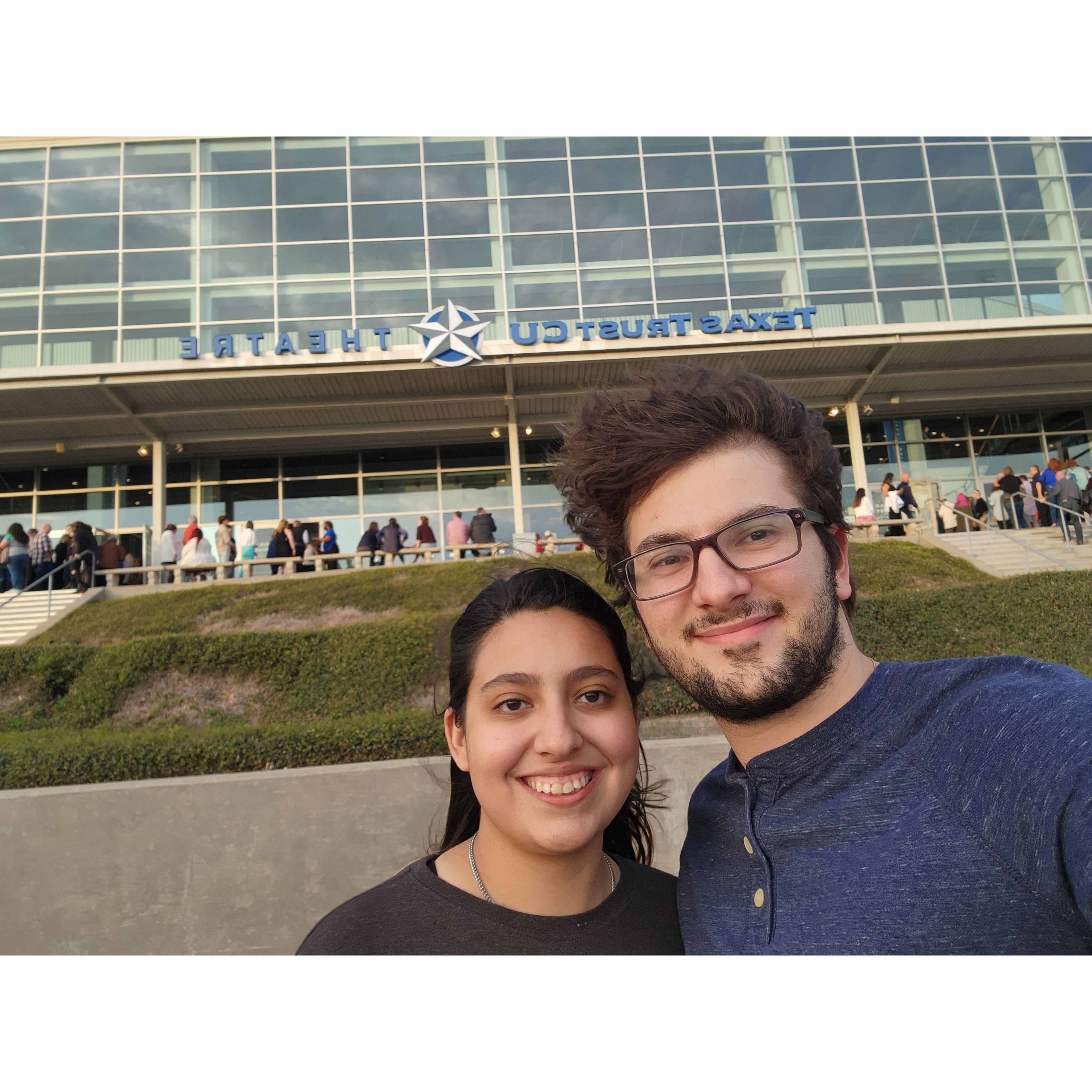 When we went to see the 2 Cellos concert, Matt's favorite group