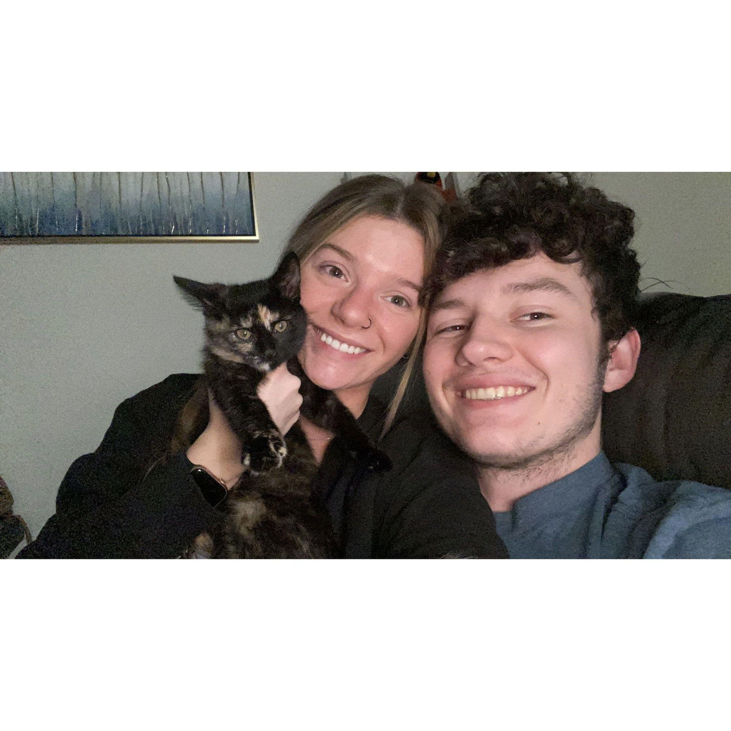 Our first pet together, crazy Tilly.