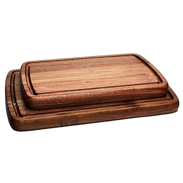 Sonder Los Angeles, Small and Medium Acacia Wood Cutting Board (Set of 2) with Juice Groove, 14x10x1 in and 12x8x1 in (Gift Box Included)