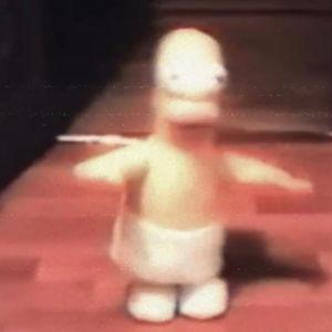 Vintage The Simpsons Dancing Macho Man Homer Plush