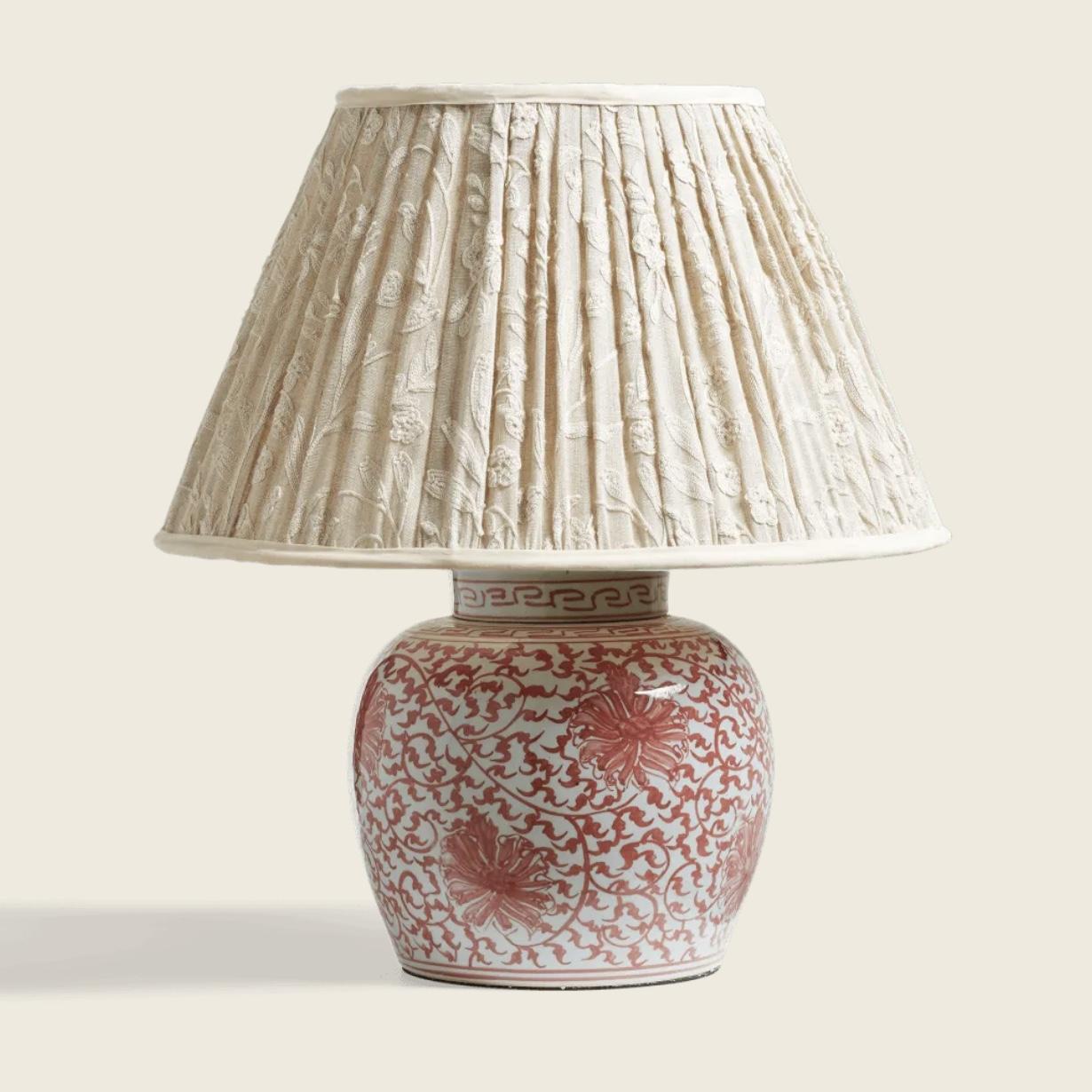 Gansu Table Lamp - Chinese Red | OKA