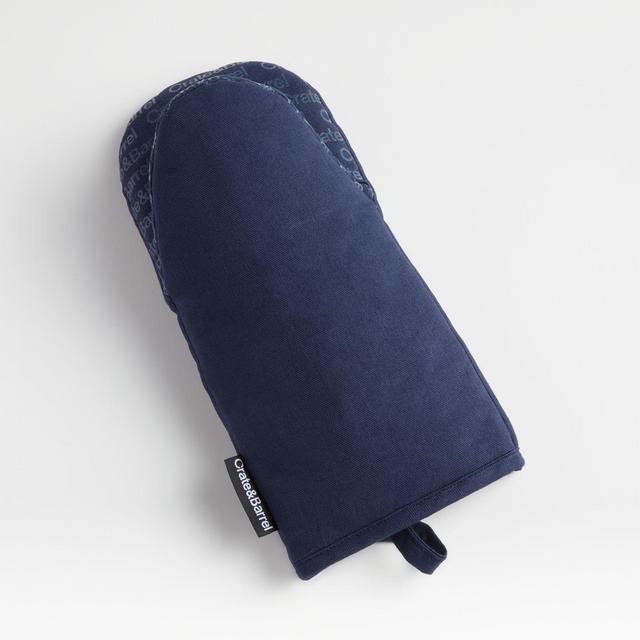 Silicone Grip Indigo Oven Mitt