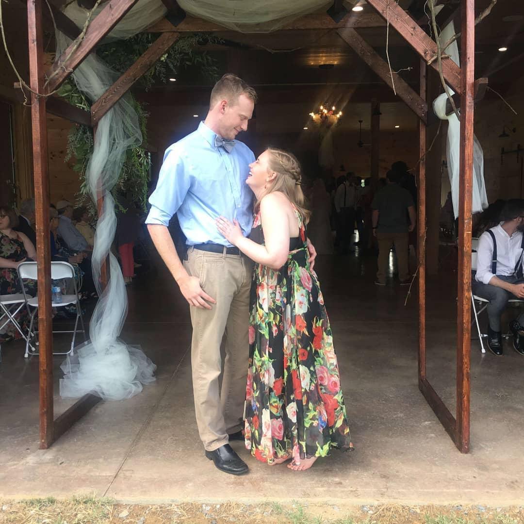 A friend of ours snapped this while at another friend's wedding.