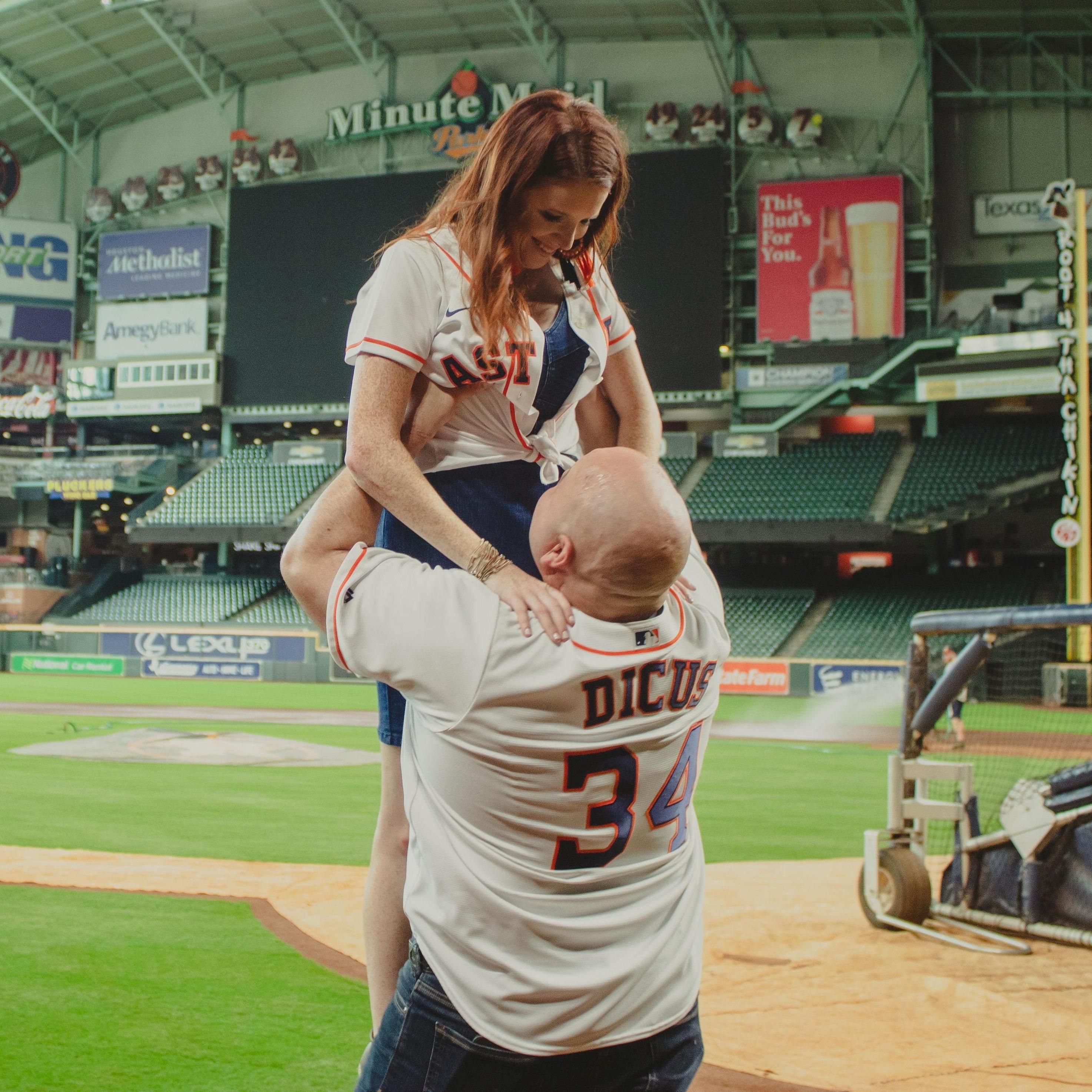 He swept her off her feet!