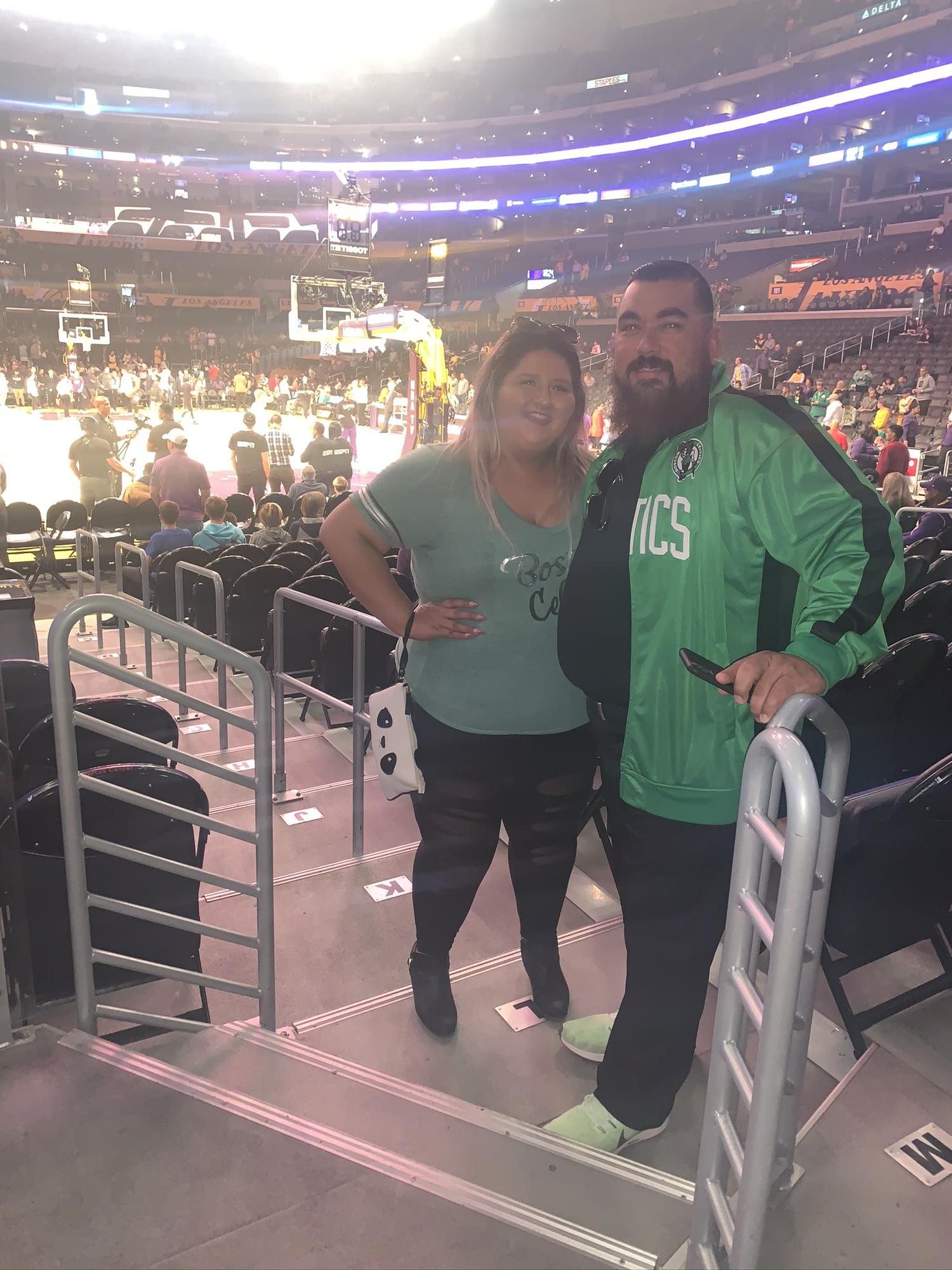 Brandon's first Celtics game!