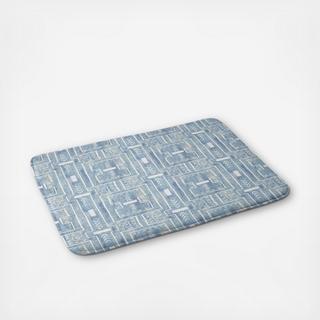 Modern Mud Cloth 7 Light Denim Memory Foam Bath Mat