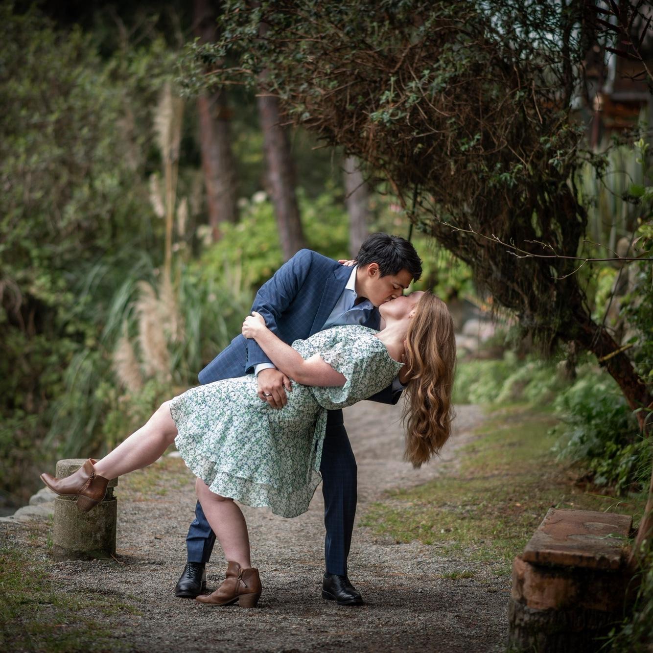 Just moments before saying yes!