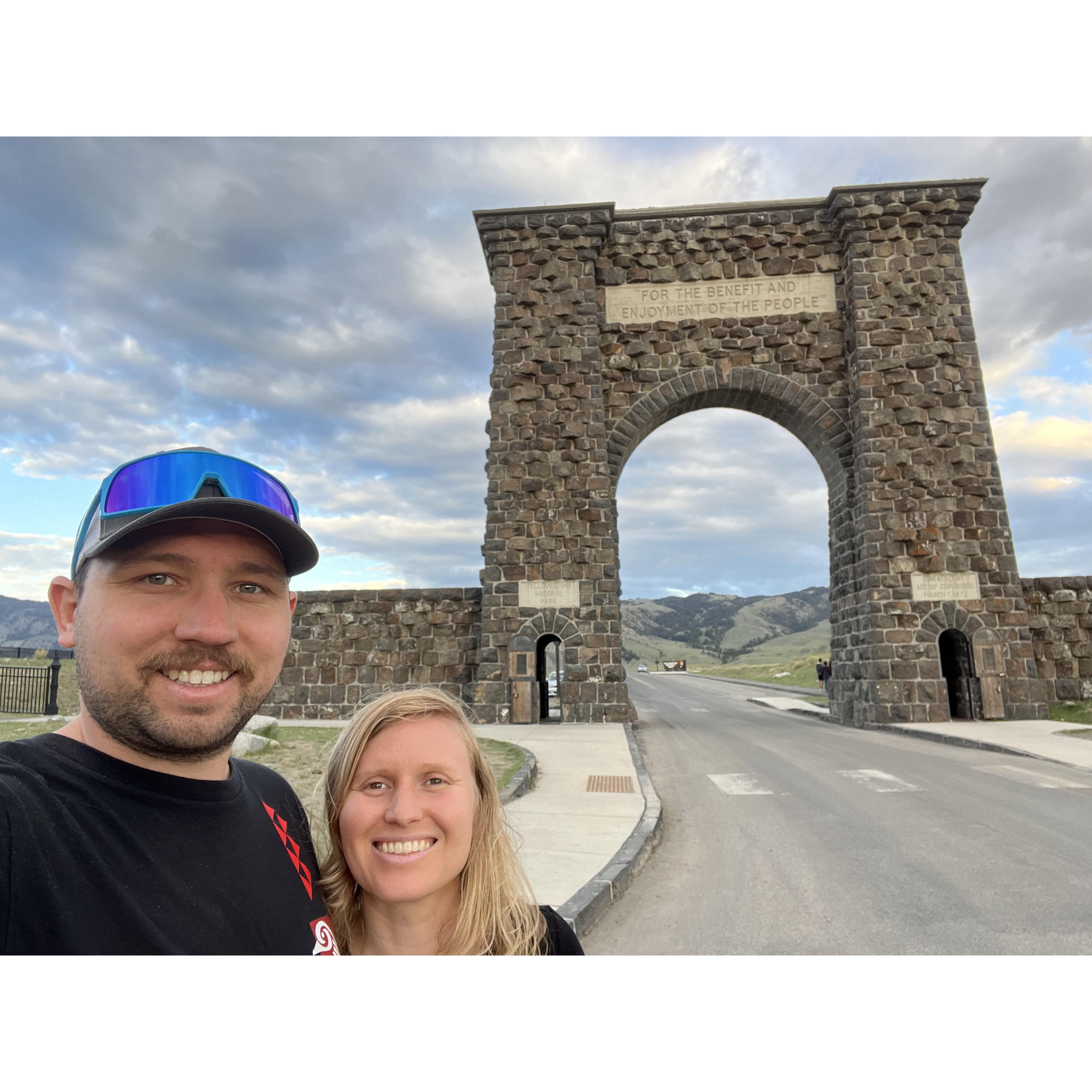 North entrance to Yellowstone National Park