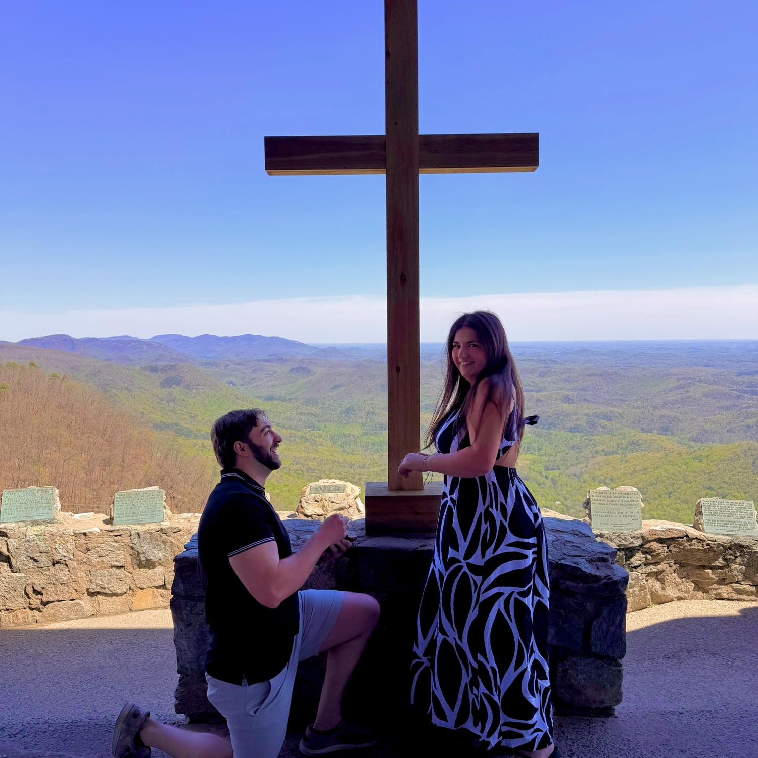 Moments before she said "yes"!