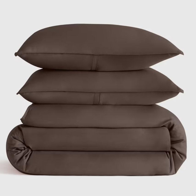 Bamboo Duvet Cover Set - Espresso, Full/Queen