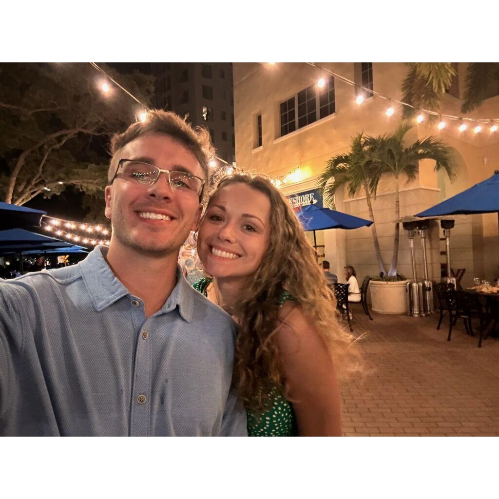 They celebrated many birthdays having fancy dinners together, like here in downtown St. Pete.